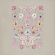 Pressed Flower Garden Pink Grey
