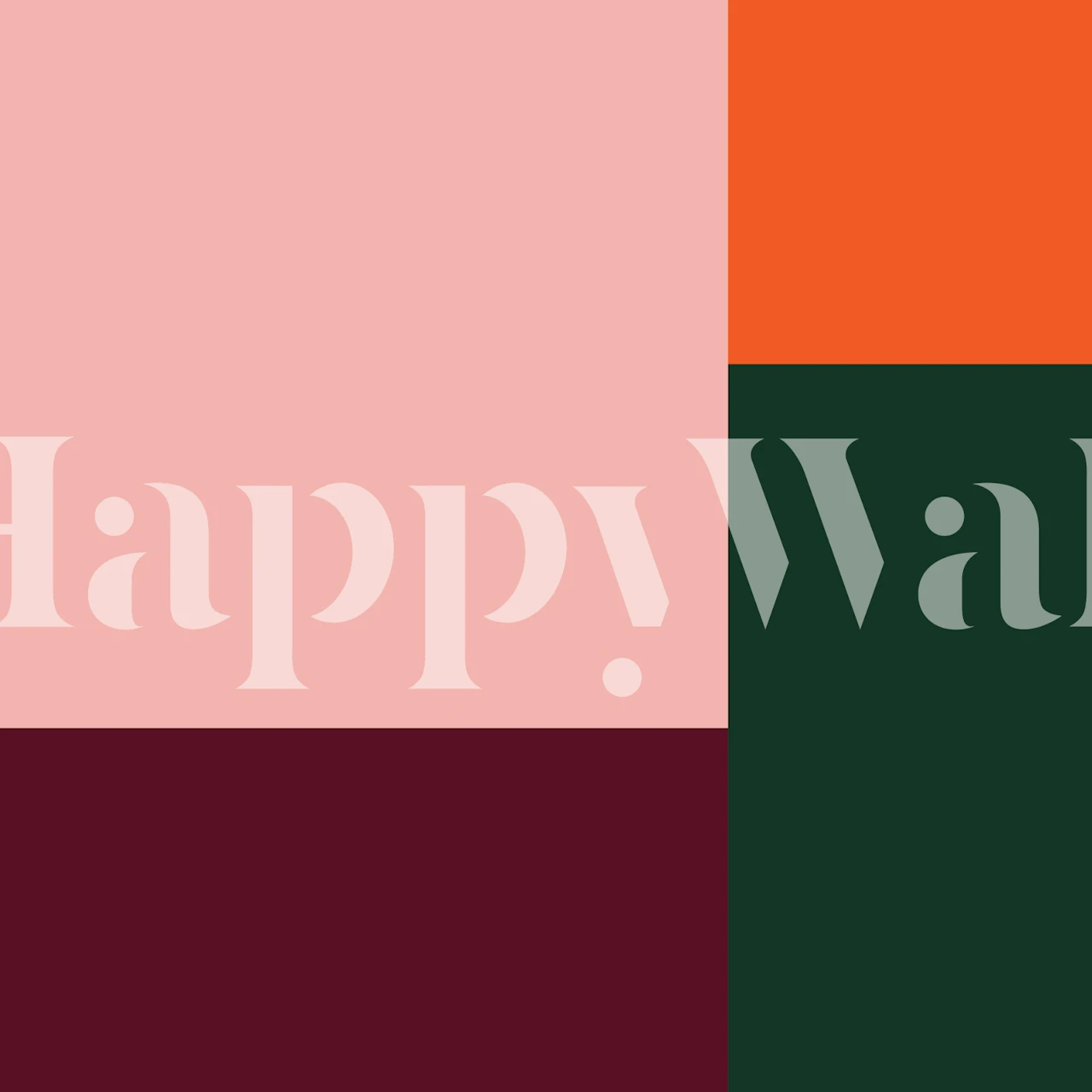 Vibrant abstract blocks wallpaper in a room