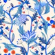 Eastern Delight - Blue, Orange and White