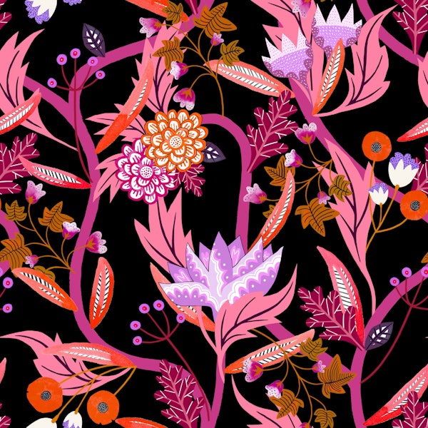 Eastern Delight - Black and Pink