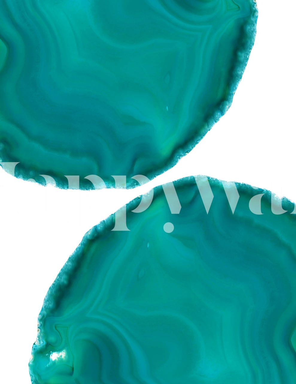 Turquoise teal green agate Tapete in einem Raum