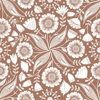 Botanical Illustration - Mocha Mousse ταπετσαρία