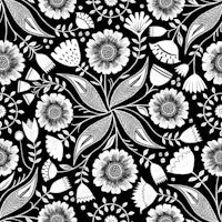 Botanical Illustration - Black and White ταπετσαρία