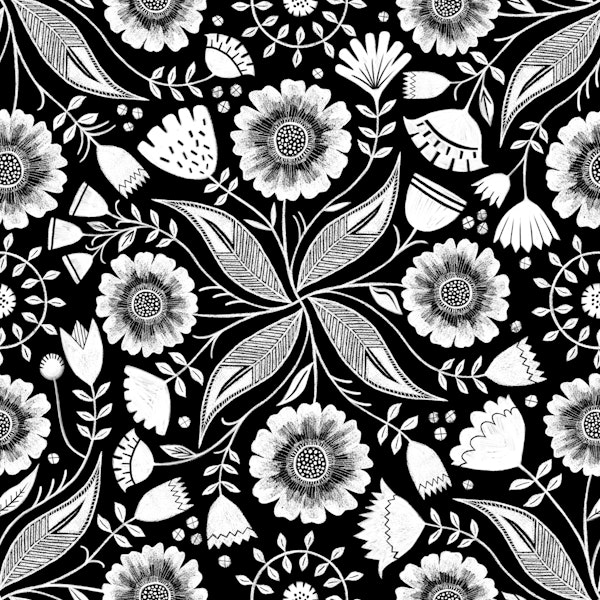 Botanical Illustration - Black and White