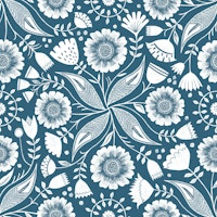 Botanical Illustration - Blue Steel ταπετσαρία