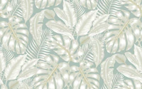 Light Tropical Leaves Oasis tapet