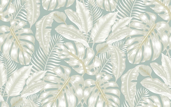 Light Tropical Leaves Oasis