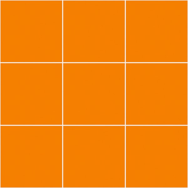 Large Grid Pattern - Orange and White