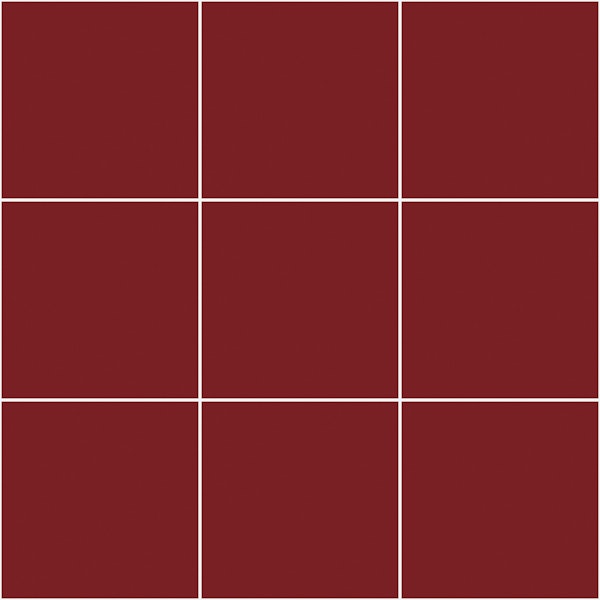 Large Grid Pattern - Ruby and White