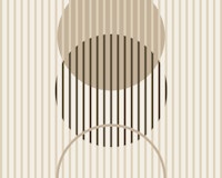 Rising geometric circles – brown & beige papiers peint