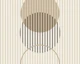 Rising geometric circles – brown & beige