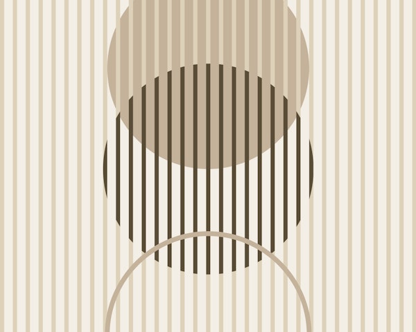 Rising geometric circles – brown & beige