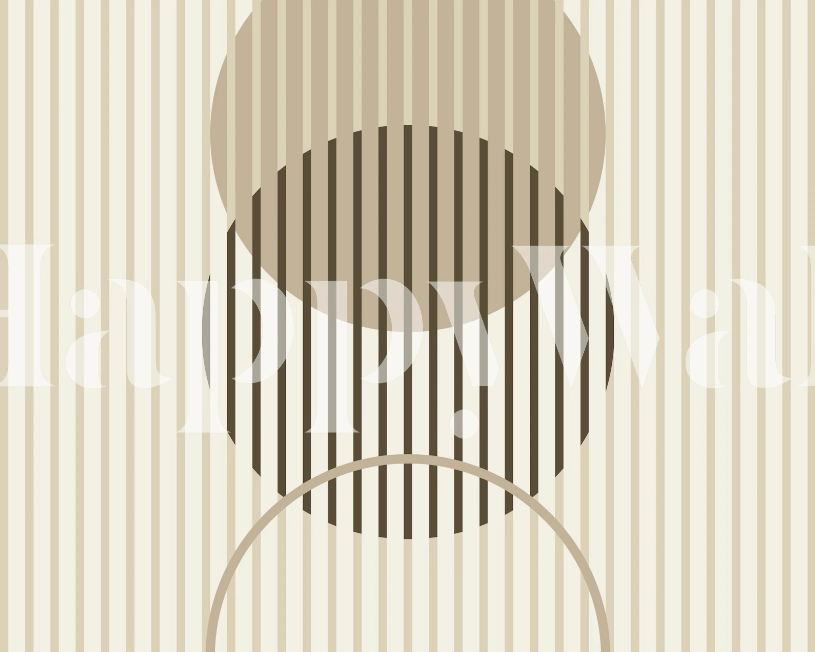 Brown and beige geometric circles wallpaper