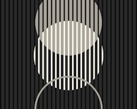 Rising geometric circles – black & white papiers peint