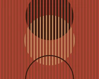 Rising geometric circles – burgundy red wallpaper