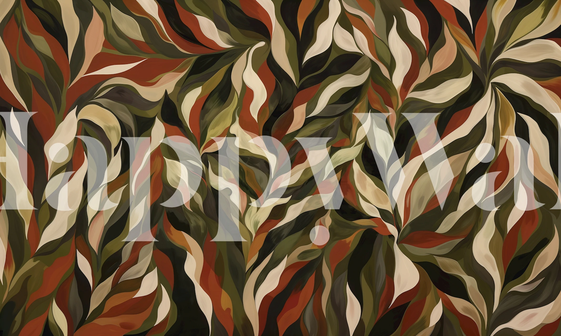 Colorful autumn leaves in warm earth tones wallpaper