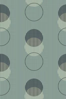 Geometric dots & stripes – green & blue L tapete