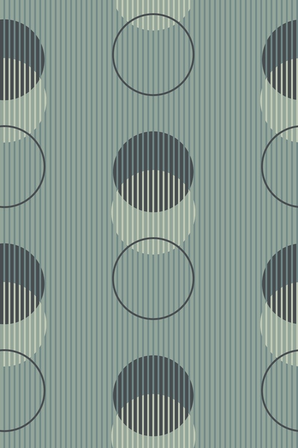 Geometric dots & stripes – green & blue L