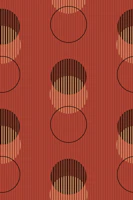 Geometric dots & stripes – burgundy & black L tapete