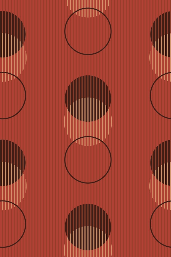 Geometric dots & stripes – burgundy & black L