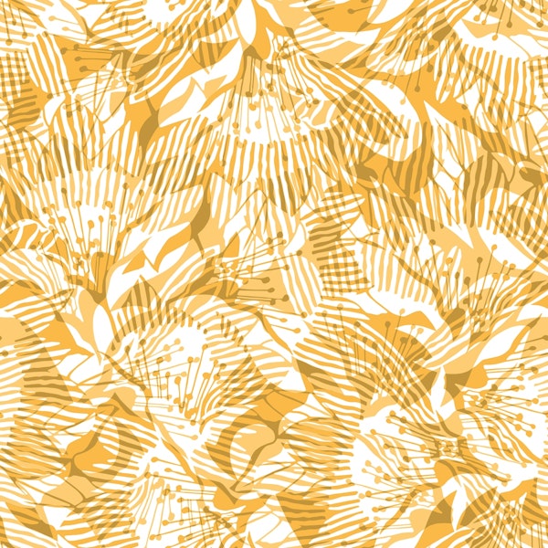 Graphic Floral Splendor - Honey