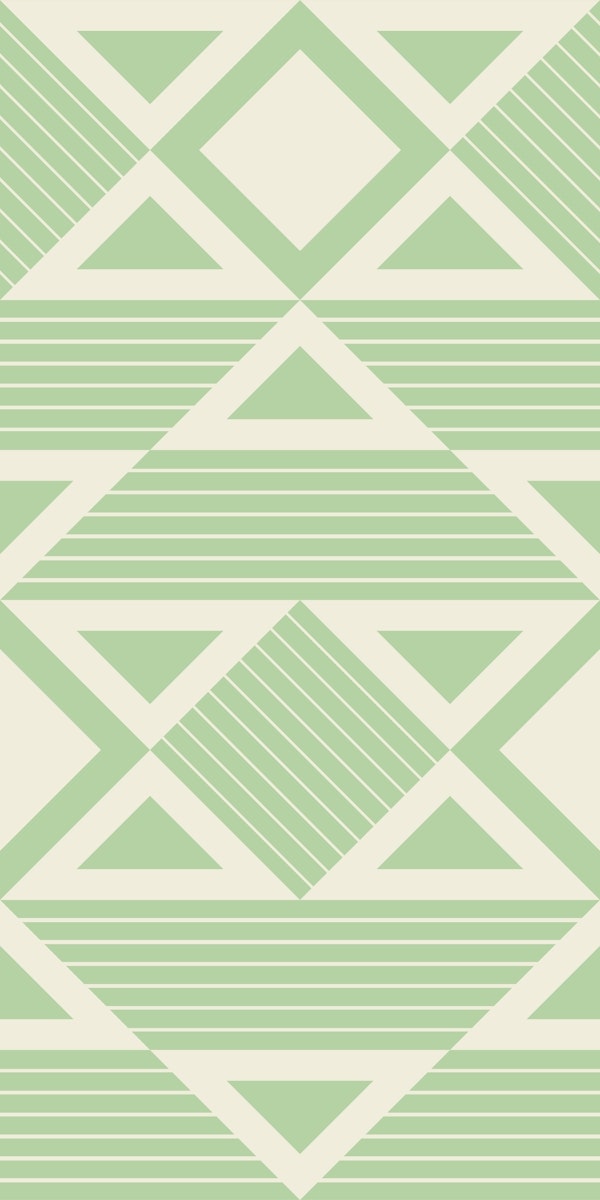 Sage Green Modern Geometric Tribal Shapes