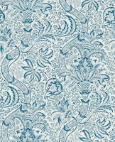 Vintage Victorian Indian pattern 1 blue carta da parati