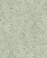 Vintage Victorian Indian pattern 3 Sage carta da parati