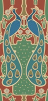 Vintage Art Nouveau Peacock 1 ταπετσαρία