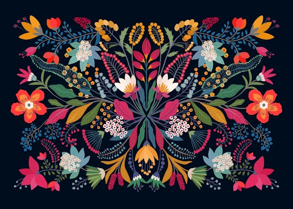 Frida's Garden (dark background)