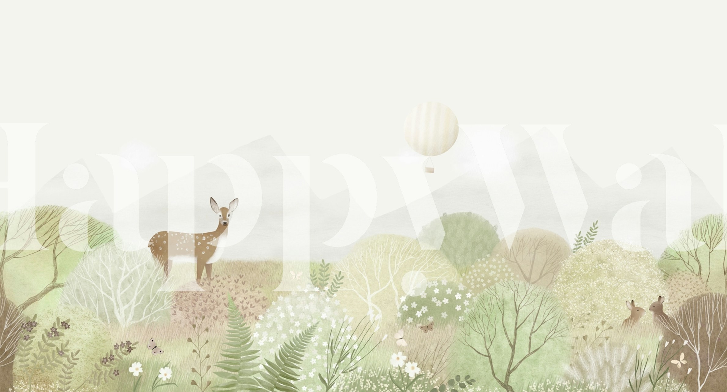 Forest Wildlife wallpaper in a room