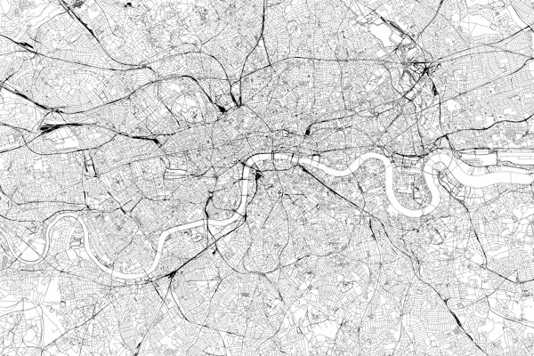 London Map White