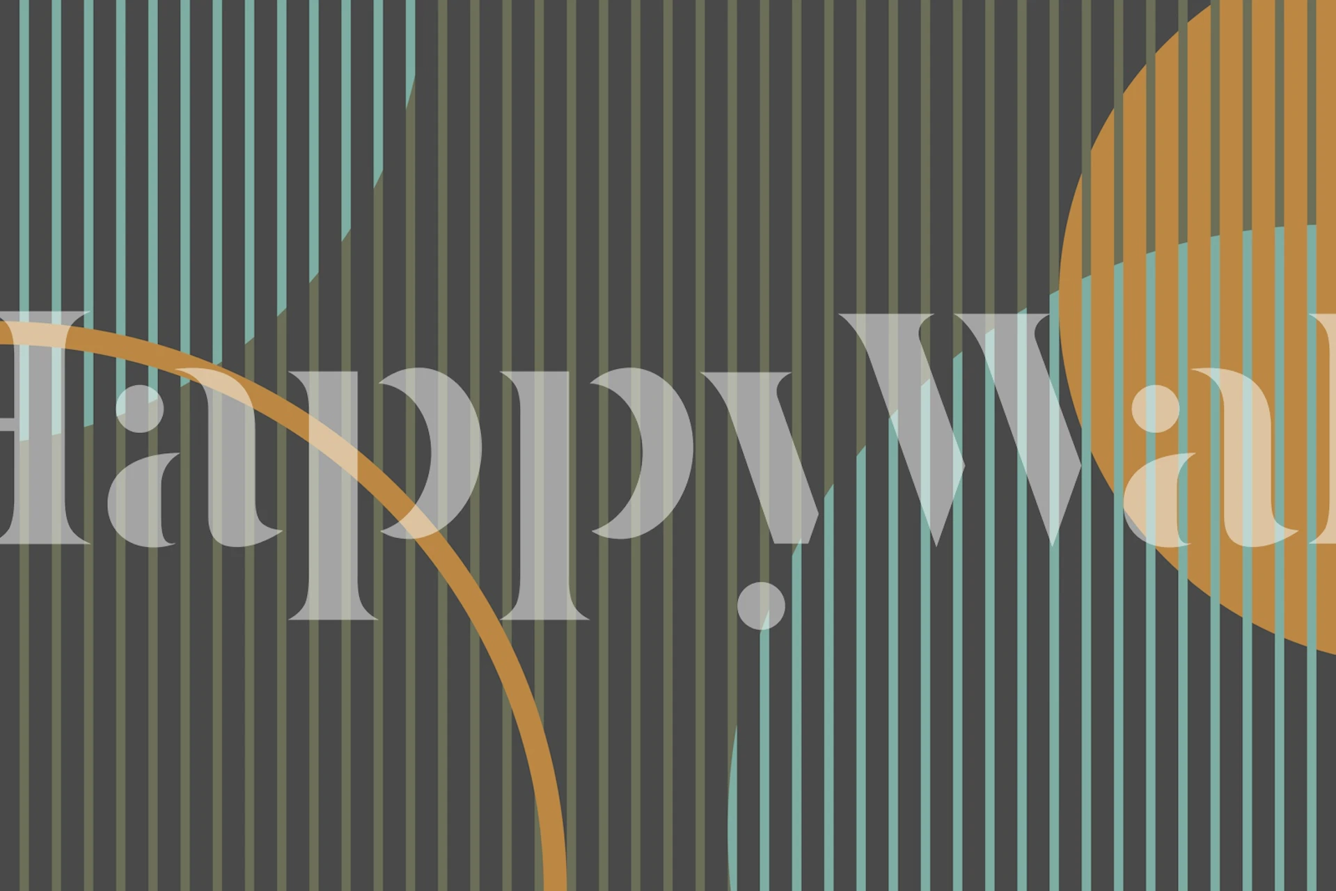 Bold geometric circles tapet i et rom