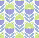 Fun Frogs Purple and Green Kids Floral