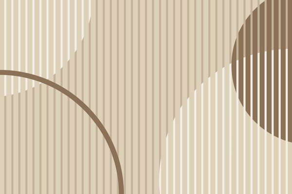 Geometric flow – mocha brown & cream