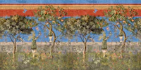 Roman Fresco Painting Cornflower wallpaper
