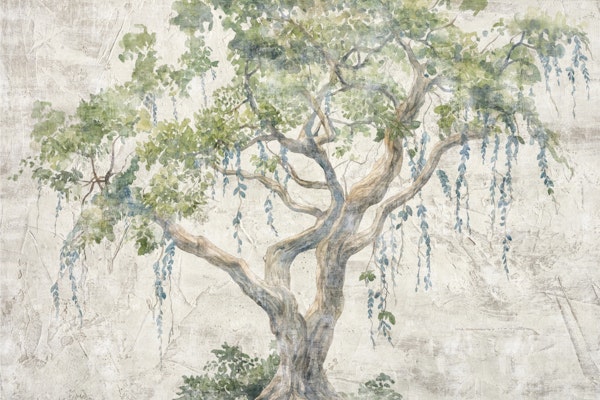 Lush Green Tree Oasis Grunge