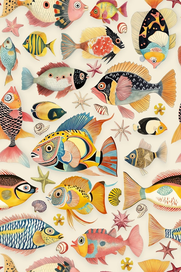 Vibrant Ocean Life Fancy Fish