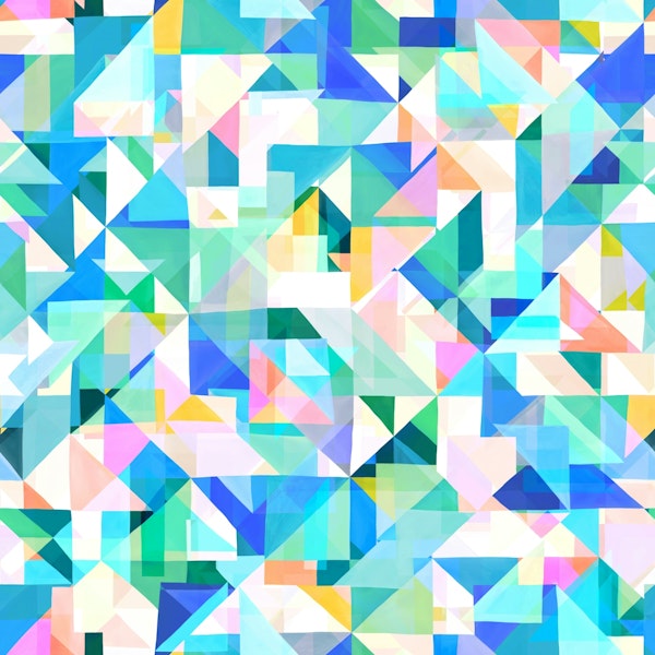 Kaleidoscope Geometric Blue