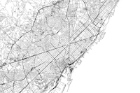 Barcelona Map wallpaper