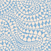 Heart Fern Garland Sky Blue WM ταπετσαρία