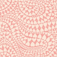 Heart Fern Garland Baby Pink WM ταπετσαρία