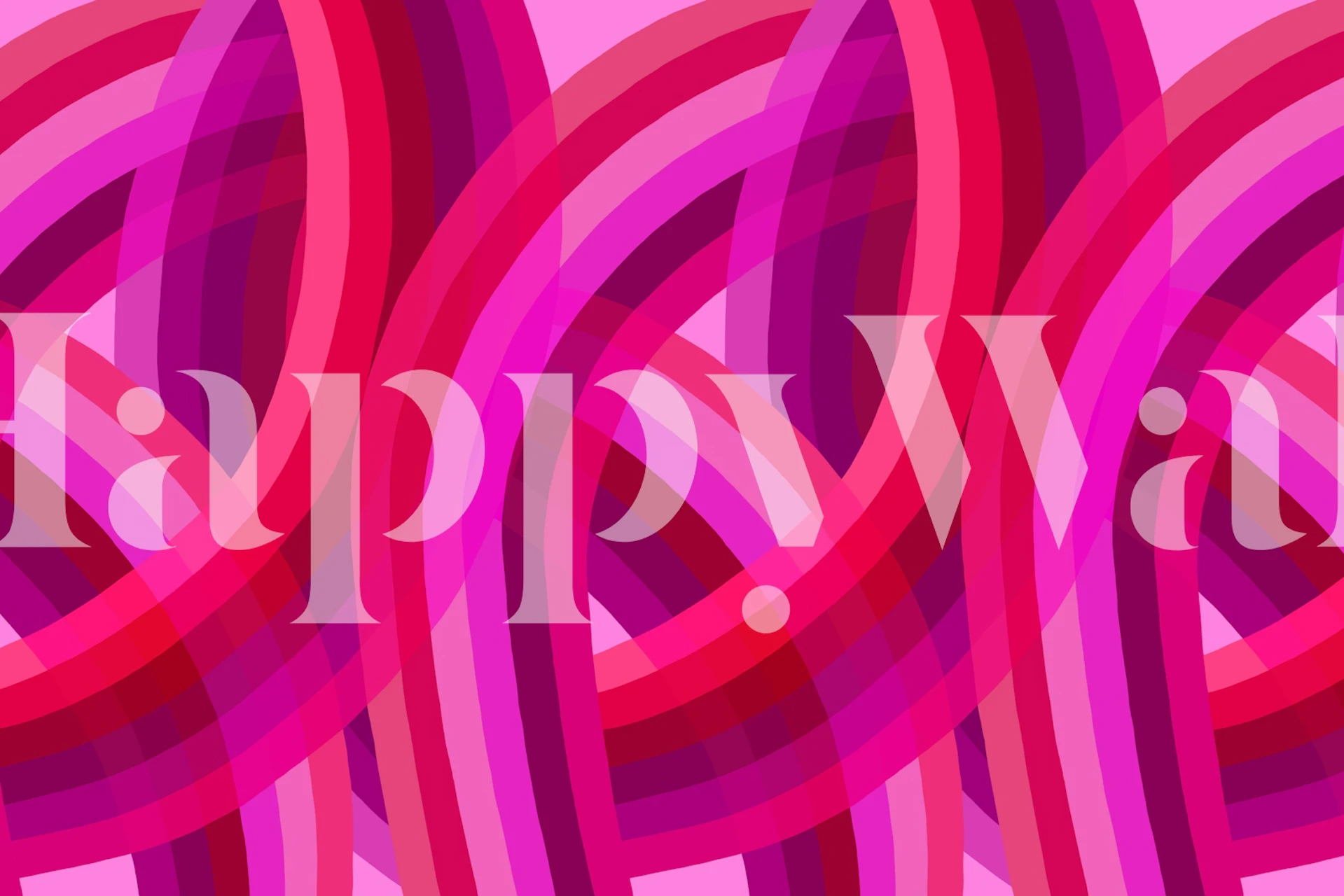 Abstract rainbow pattern in shades of magenta and pink wallpaper