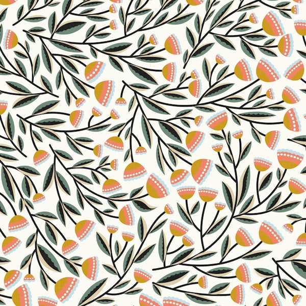 Cheerful Flowers on Light WM