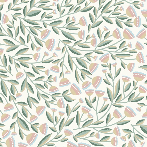 Delicate Flowers on Light WM