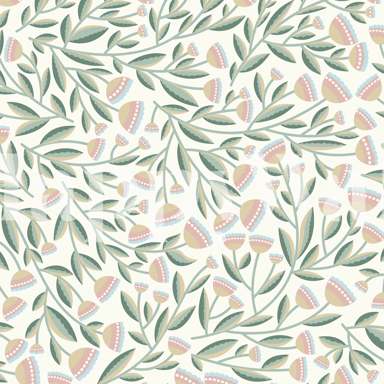 Delicate Flowers on Light WM in einem Raum