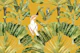 Jungle Paradise Birds on Mustard Yellow
