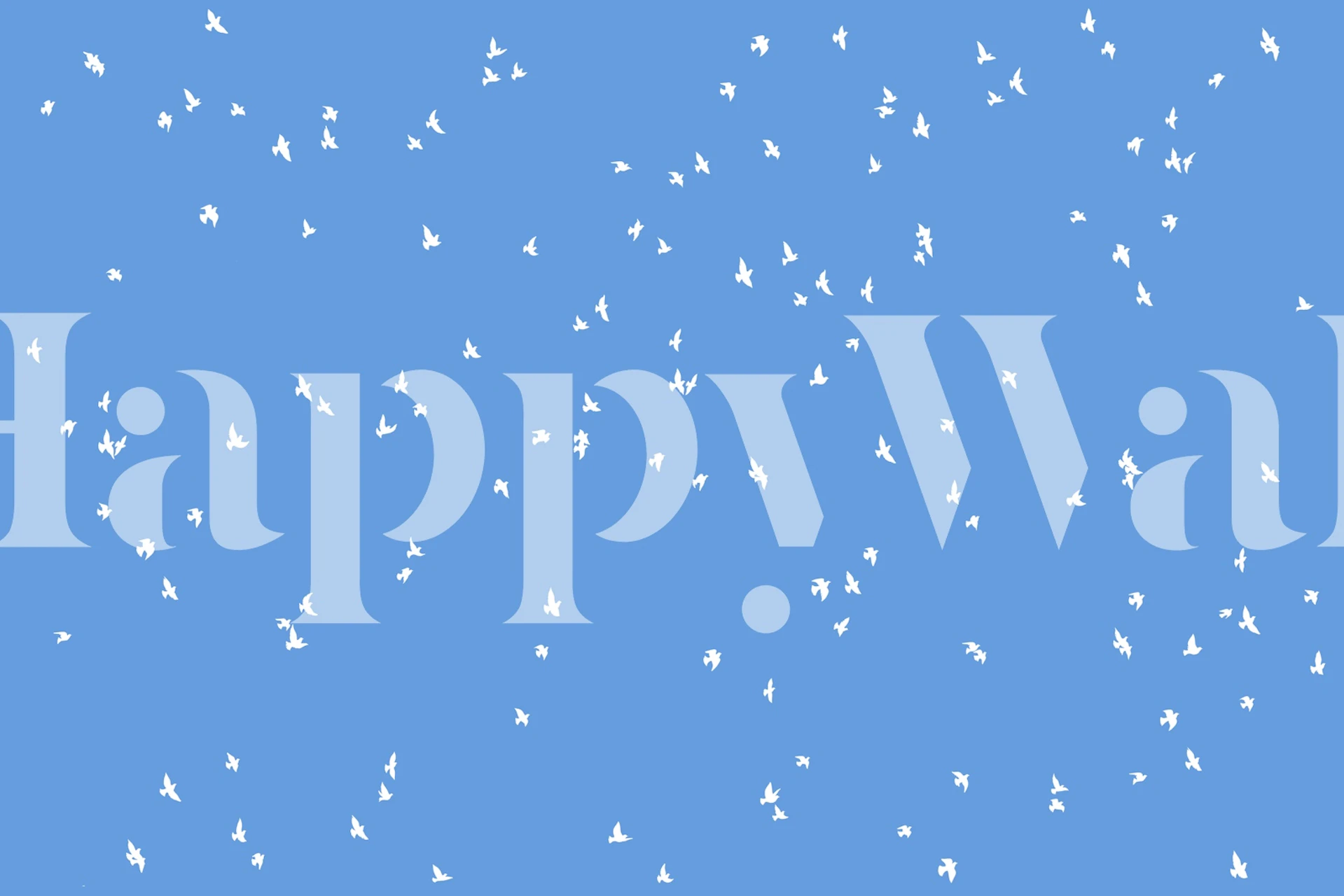 Free as Birds wallpaper in a room