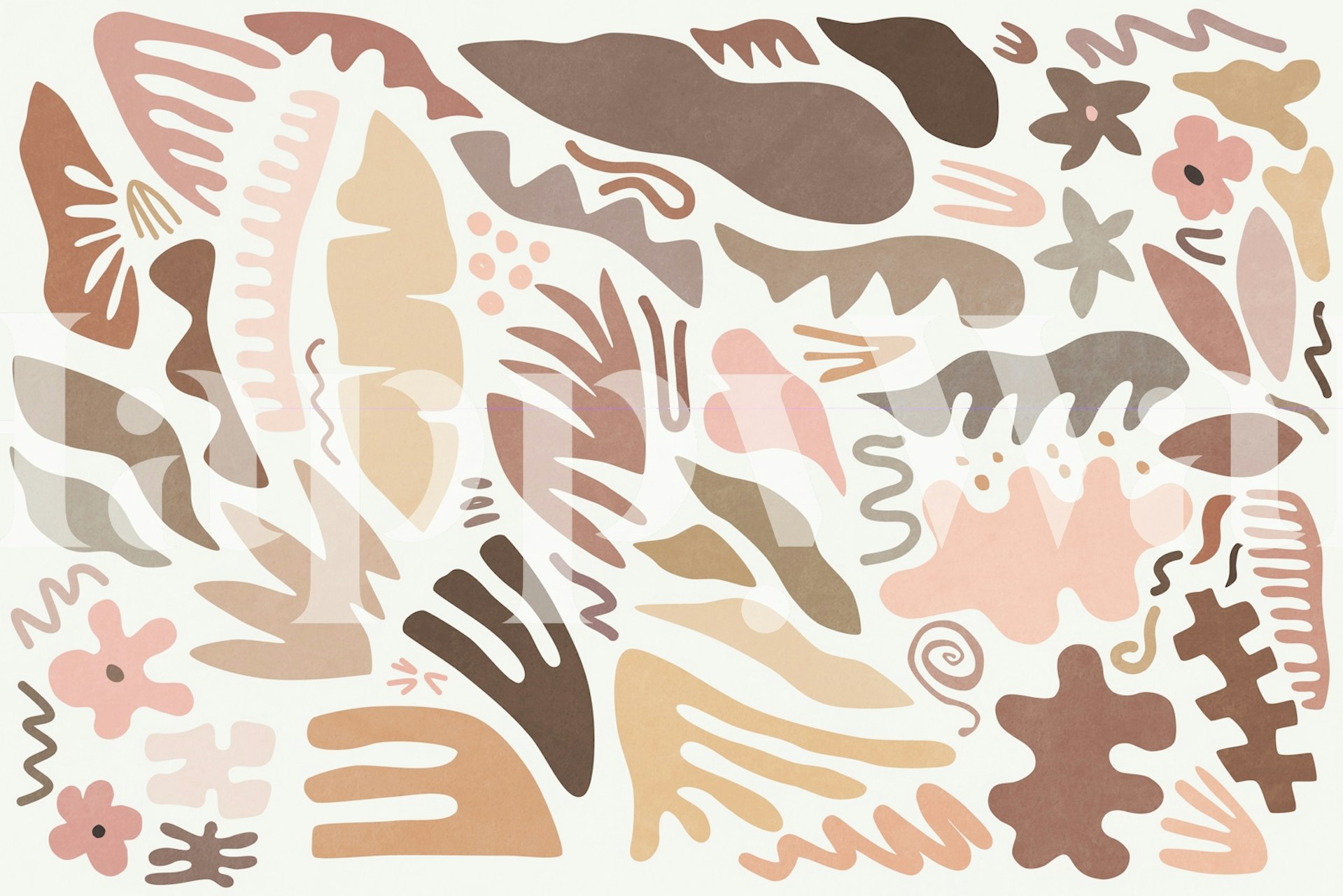 Blush Flora I wallpaper design in a room