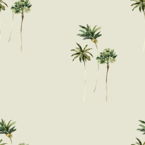 Minimal Palm Tree Pattern – Tropical Style